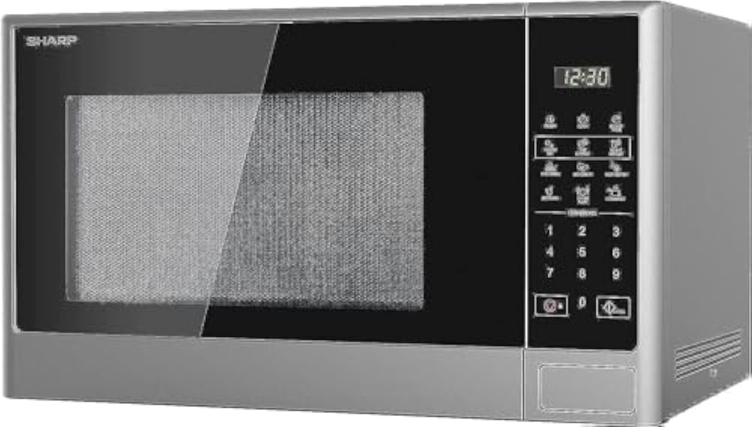 Sharp 28 Liter 1100W Digital Push Button Solo Microwave with 10 Power levels | Silver Sharp 28 Liter 1100W Digital Push Button Solo Microwave with 10 Power levels | Silver